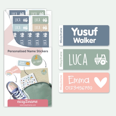 Large Name Labels  – Multicolour