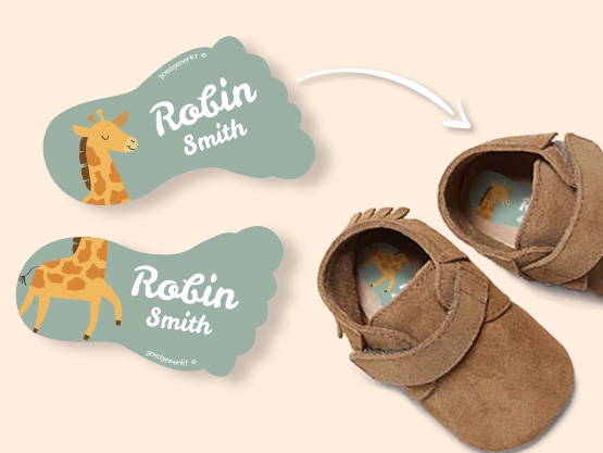 Themed Shoe Labels