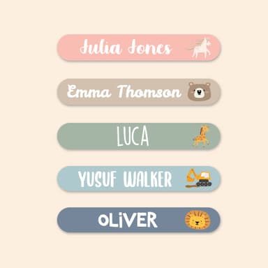 Small Name Stickers - Theme 