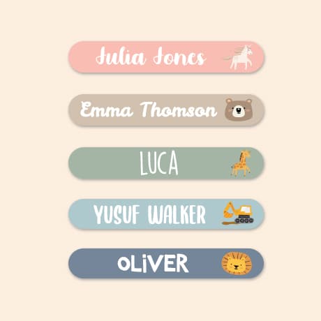 Small Name Stickers - Theme 
