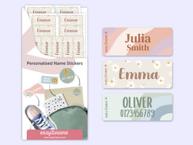 Large Name Stickers - Design