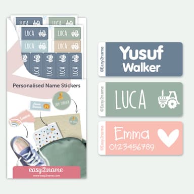 Large Name Labels  – Multicolour